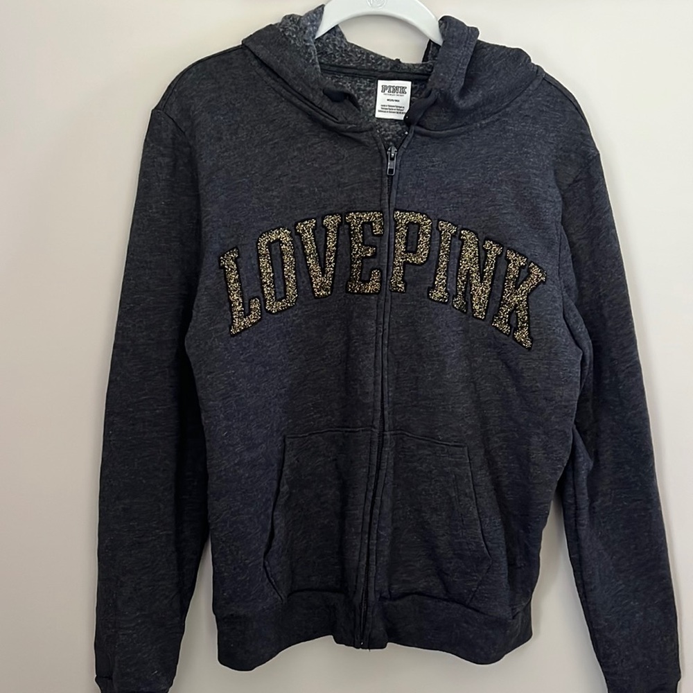 VS PINK Love Pink Logo Hoodie size medium